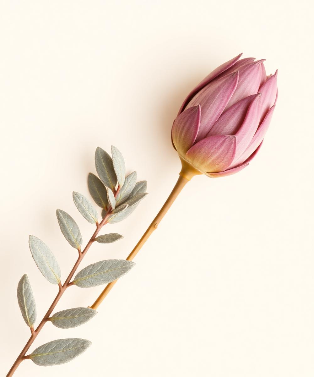 Sage and protea botanical study
